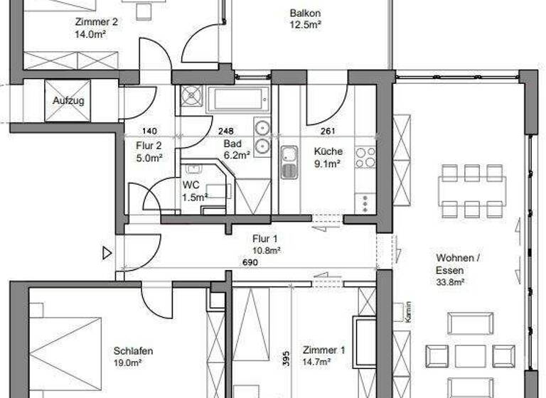 Wohnung zur Miete 1.925 € 4 Zimmer 120,3 m² Radebeul 01445