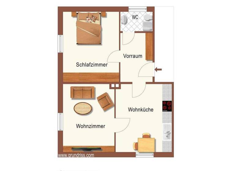 Wohnung zur Miete 300 € 2 Zimmer 59 m² 1. Geschoss Berthelsdorf Lunzenau 09328