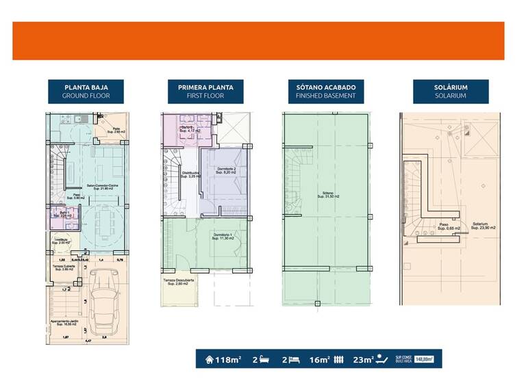 Doppelhaushälfte zum Kauf - Erstbezug provisionsfrei 299.000 € 3 Zimmer 147 m² 165 m² Grundstück Gran Alacant 03130