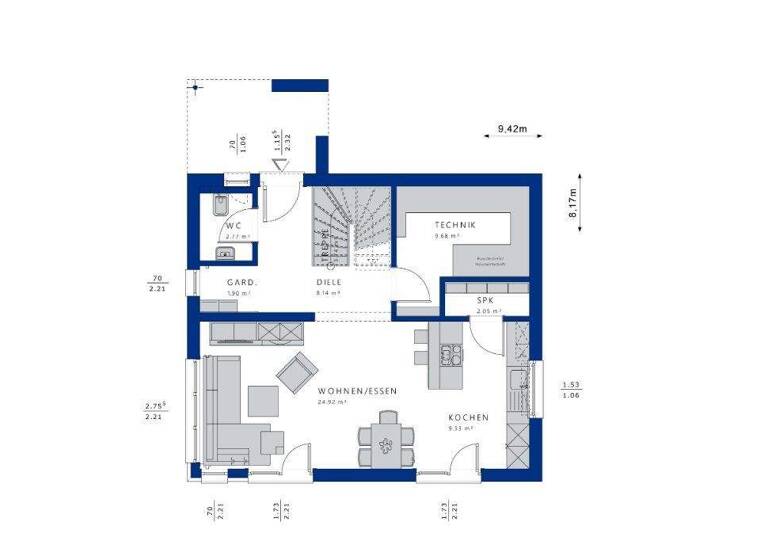 Einfamilienhaus zum Kauf provisionsfrei 455.500 € 4 Zimmer 125 m² 884 m² Grundstück Niederwiesa 09577