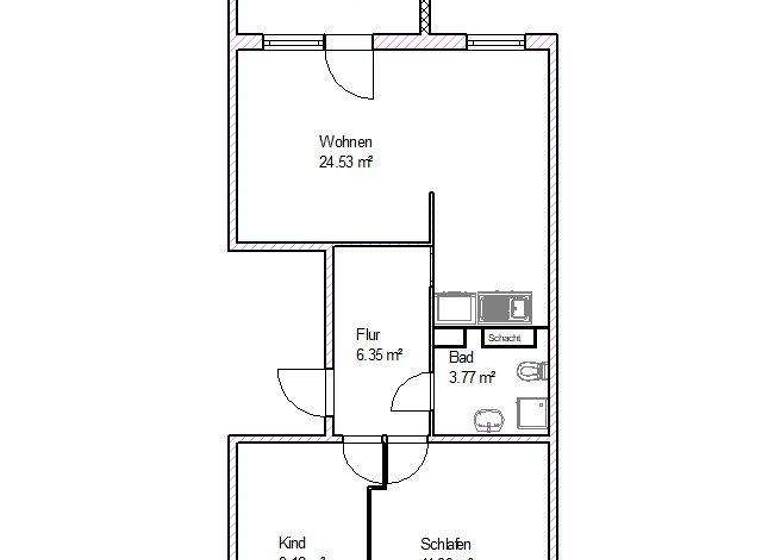 Wohnung zur Miete 425 € 3 Zimmer 56,7 m² 5. Geschoss Widderstraße 5 Reform Magdeburg 39118