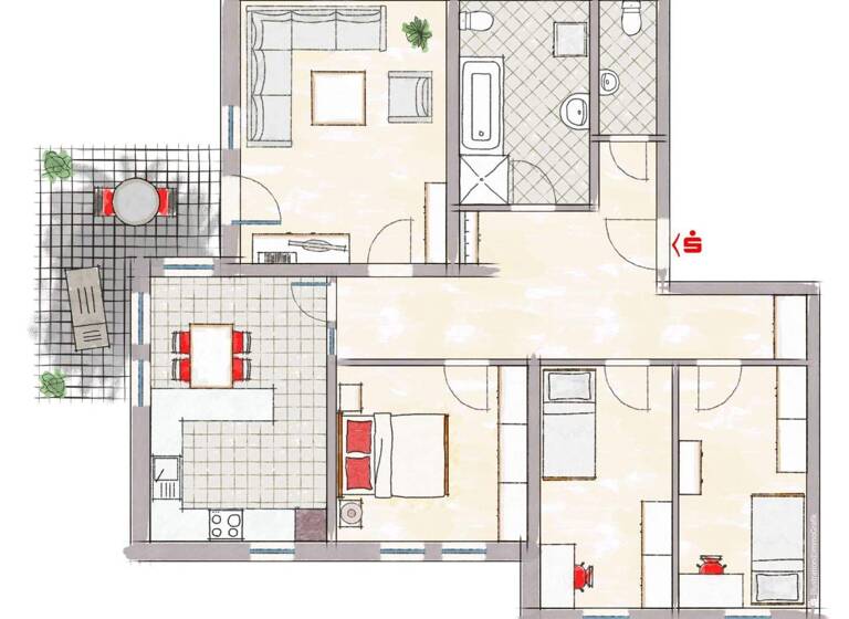 Wohnung zum Kauf 196.200 € 4 Zimmer 109 m² Neustadt 35279