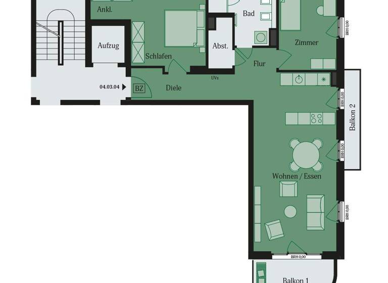 Wohnung zur Miete - Erstbezug 1.435 € 3 Zimmer 89 m² Bischof-Ketteler-Str. 22 Lämmerspiel Mühlheim 63165