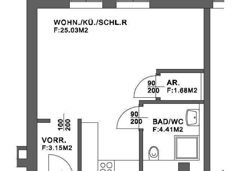 Wohnung zur Miete 223 € 2 Zimmer 34,3 m² EG Leopold Werndlstraße 25a Sarning Steyr 4400