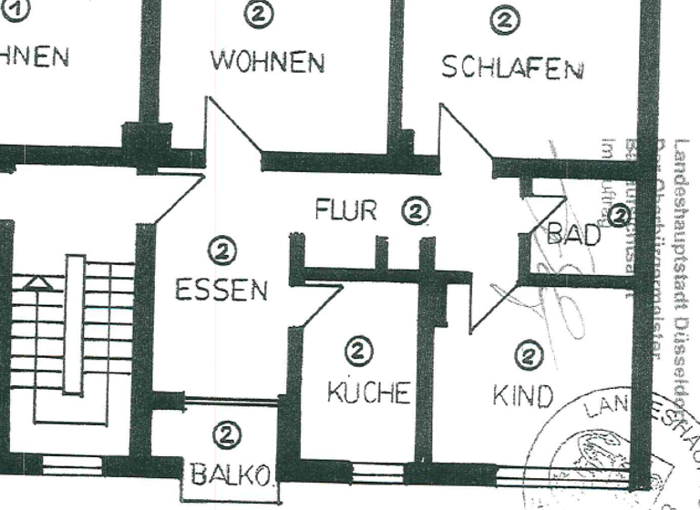WG-Zimmer zum Kauf provisionsfrei 365.000 € 4 Zimmer 88 m² EG Jean-Paul-Str.17 Rath Düsseldorf 40470