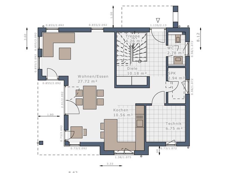 Einfamilienhaus zum Kauf provisionsfrei 407.545 € 4 Zimmer 123 m² 520 m² Grundstück Tilzow Bergen auf Rügen 18528