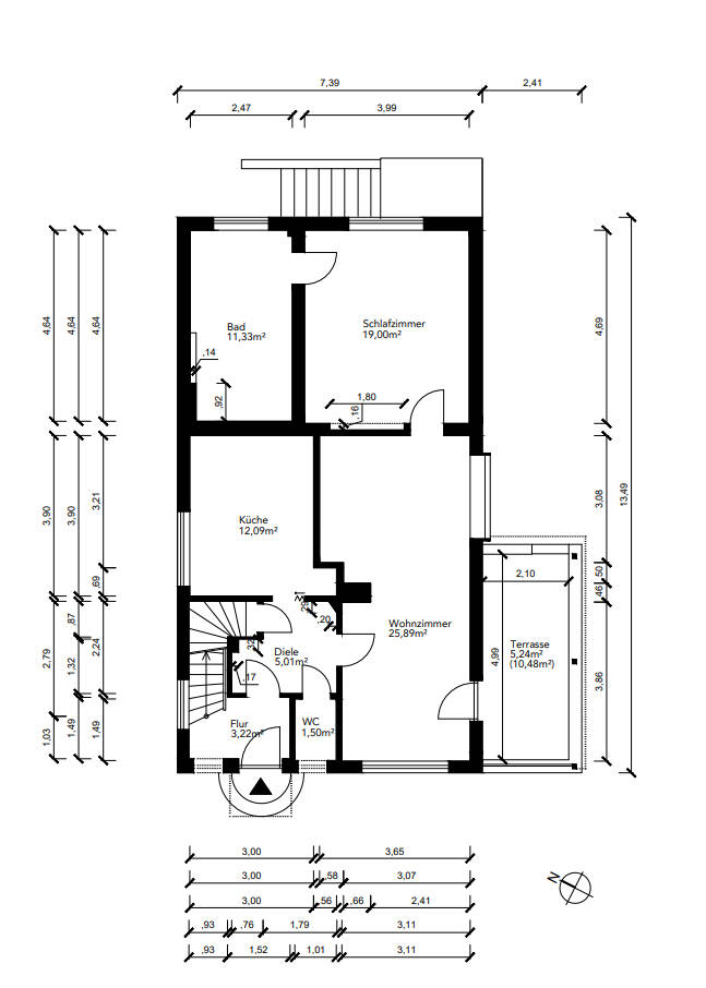 Mehrfamilienhaus zum Kauf 549.000 € 4 Zimmer 141,9 m²<br/>Wohnfläche 552 m²<br/>Grundstück Billstedt Hamburg Billstedt 22117