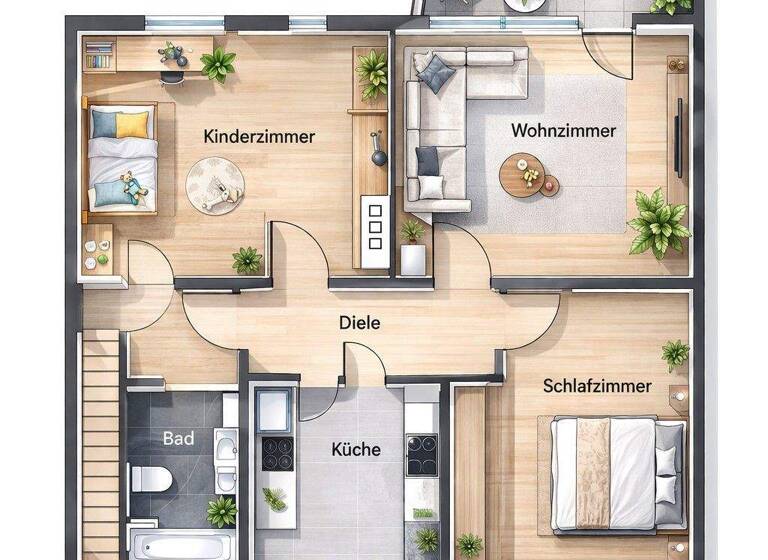 Wohnung zum Kauf provisionsfrei 239.000 € 3 Zimmer 75,7 m² 1. Geschoss Teutonenstraße 61 Plittersdorf Bonn 53175