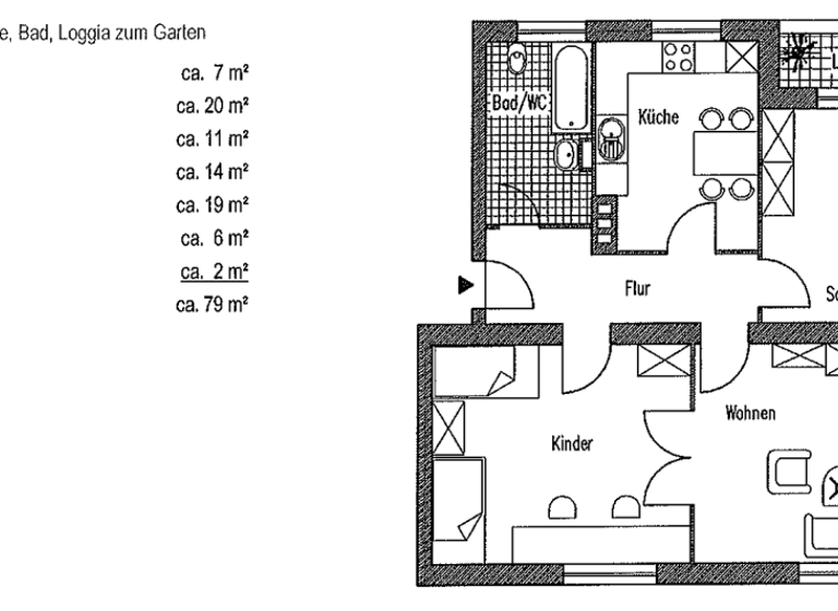 Wohnung zum Kauf provisionsfrei 245.800 € 3 Zimmer 78,9 m² EG Ebellstraße 10 Kleefeld Hannover 30625