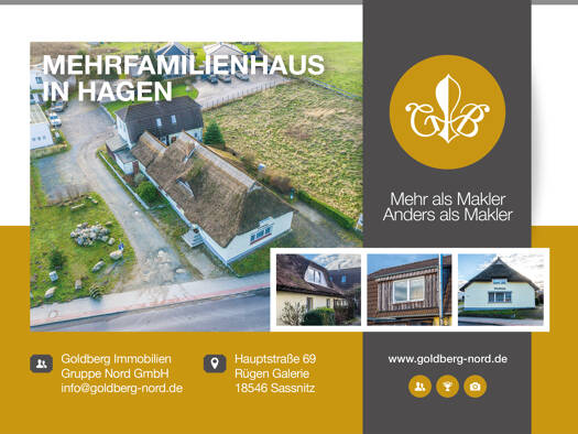 Mehrfamilienhaus zum Kauf als Kapitalanlage geeignet 230.000 € 10 Zimmer 269 m² 580 m² Grundstück Hagen Lohme 18551