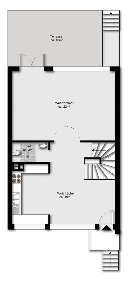 Reihenmittelhaus zum Kauf 395.000 € 6 Zimmer 110 m²<br/>Wohnfläche 202 m²<br/>Grundstück Harksheide Norderstedt / Harksheide 22844