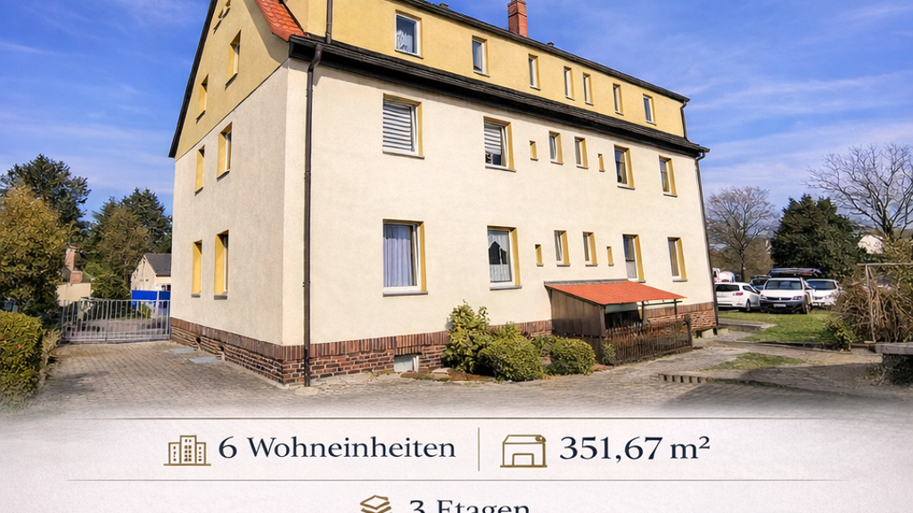Mehrfamilienhaus zum Kauf als Kapitalanlage geeignet 415.000 € 351,7 m² Lindenstraße 18 Limbach-Oberfrohna 09212