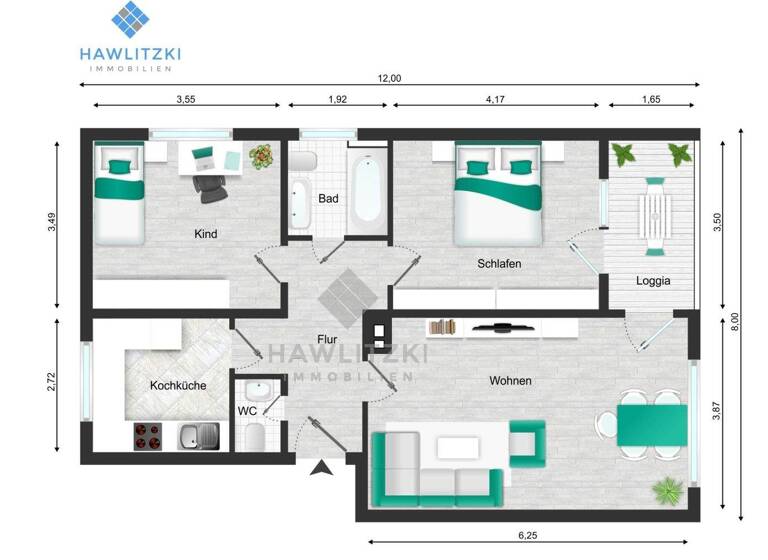 Wohnung zum Kauf 227.000 € 3 Zimmer 73 m² 1. Geschoss Maximiliansau Wörth am Rhein 76744