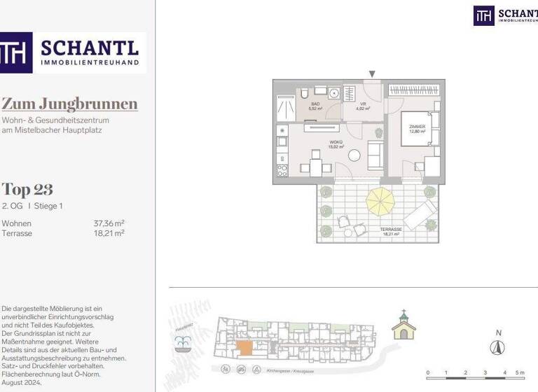Wohnung zum Kauf - Erstbezug 185.500 € 2 Zimmer 37,4 m² 2. Geschoss Hauptplatz Mistelbach 2130
