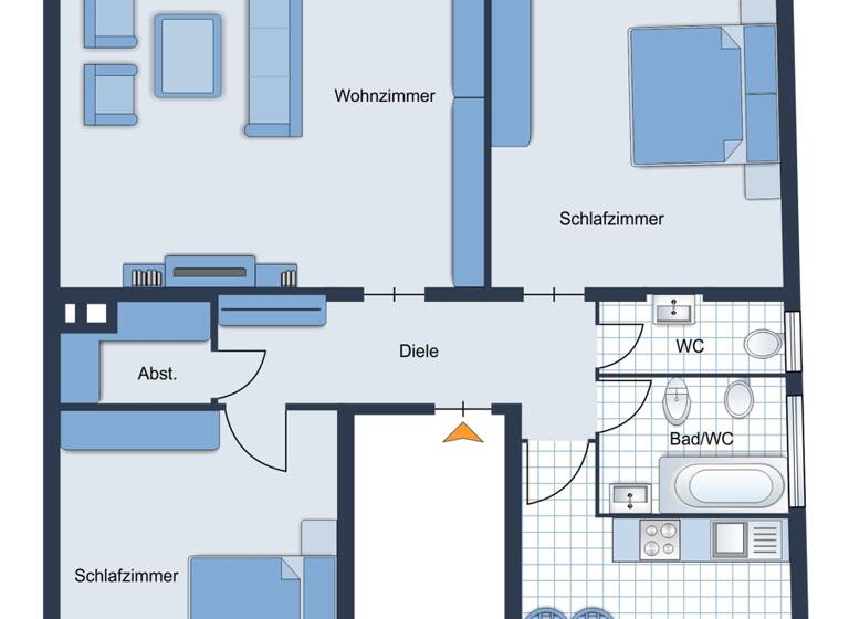Wohnung zum Kauf 355.000 € 3 Zimmer 102 m² Rödelheim Frankfurt 60489