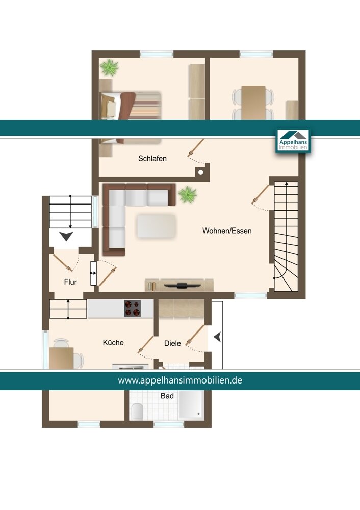 Doppelhaushälfte zum Kauf 259.000 € 4 Zimmer 108,7 m²<br/>Wohnfläche 820 m²<br/>Grundstück Lengerich Lengerich 49525