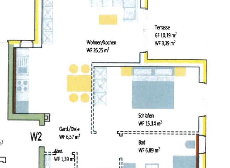 Wohnung zur Miete 570 € 2 Zimmer 59,6 m² Bad Iburg 49186