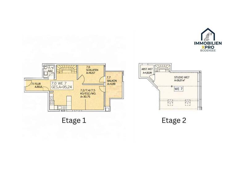 Maisonette zum Kauf 312.000 € 3,5 Zimmer 90 m² 2. Geschoss frei ab sofort Gailingen am Hochrhein 78262