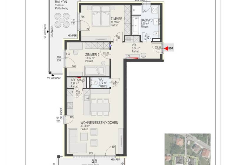 Wohnung zum Kauf 688.750 € 3 Zimmer 90,2 m² Innere Stadt Klagenfurt am Wörthersee 9020