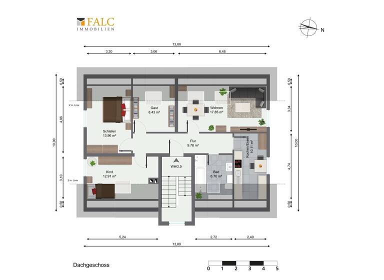 Wohnung zum Kauf 180.000 € 4 Zimmer 79,7 m²<br/>Wohnfläche Dachgeschoss, 2.<br/>Geschoss Neusatz Bad Herrenalb 76332