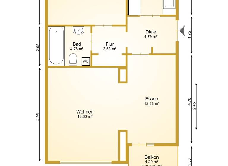 Wohnung zum Kauf 270.000 € 2 Zimmer 70 m² Wentorf bei Hamburg 21465