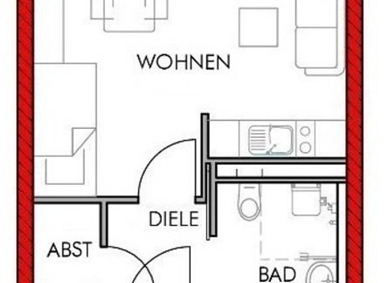 Wohnung zur Miete 635 € 1 Zimmer 23,8 m²<br/>Wohnfläche 4.<br/>Geschoss Geisseestraße 25-29 St Leonhard Nürnberg 90439