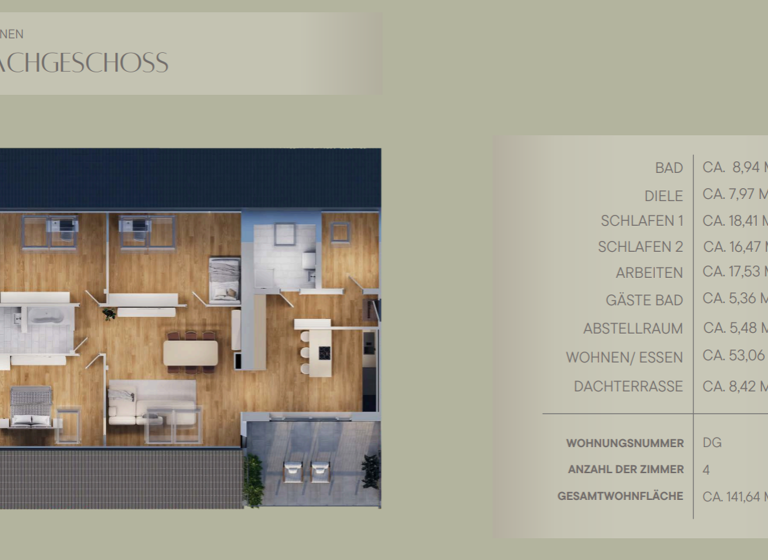 Wohnung zur Miete 1.558 € 4 Zimmer 141,6 m² 4. Geschoss frei ab 01.05.2026 Sambach 50 a Sambach Pommersfelden 96178