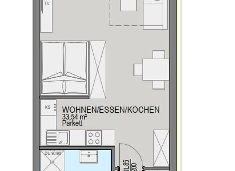 Studio zum Kauf - Erstbezug 210.600 € 1 Zimmer 45,3 m² 1. Geschoss Straßgang Graz 8054