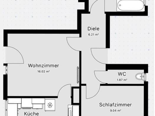 Wohnung zur Miete 650 € 2 Zimmer 48 m² Geschoss 1/3 frei ab 14.03.2026 Pettenkoferstraße 1 Ost Rosenheim 83022