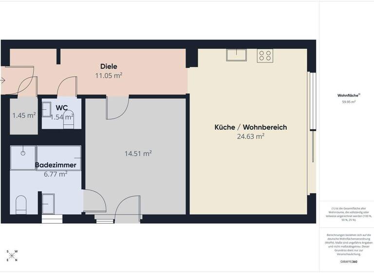 Wohnung zur Miete - Erstbezug 995 € 2 Zimmer 69,6 m² Bad Hersfeld 36251