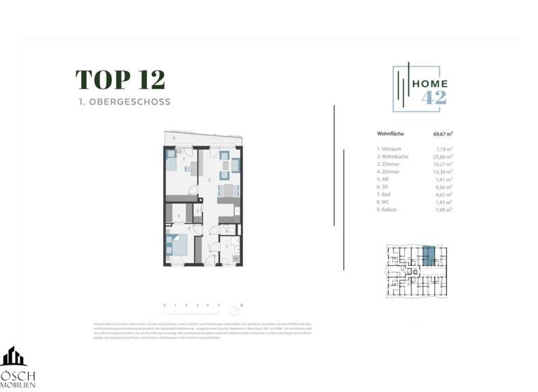 Wohnung zum Kauf - Erstbezug 299.000 € 3 Zimmer 69,7 m² 1. Geschoss Tullnerbach-Lawies 3013