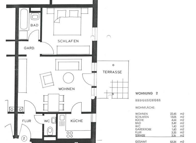 Wohnung zum Kauf 215.000 € 2 Zimmer 53,3 m² Dorfen 84405