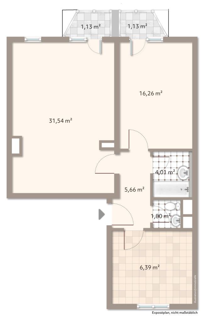 Wohnung zum Kauf 340.000 € 2 Zimmer 74 m²<br/>Wohnfläche Rosenberg Stuttgart 70176