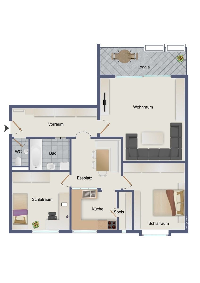 Wohnung zum Kauf 298.500 € 4 Zimmer 92,2 m²<br/>Wohnfläche 1.<br/>Geschoss Villacher Vorstadt Klagenfurt 9020