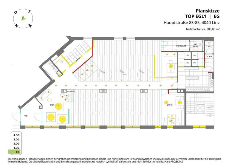 Laden zur Miete 3.500 € 2 Zimmer 300 m² Verkaufsfläche Hauptstraße 83 - 85 Urfahr Linz 4040