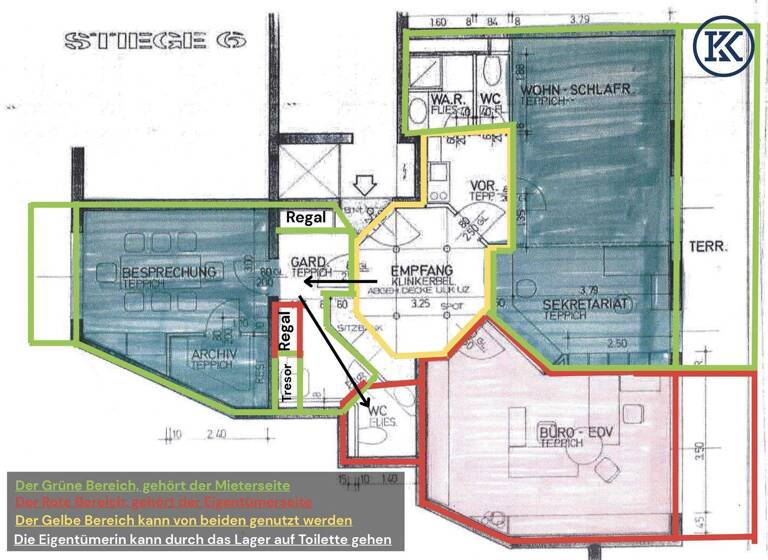 Bürofläche zur Miete 13,60 € 2 Zimmer 75 m² Bürofläche Wien 1120