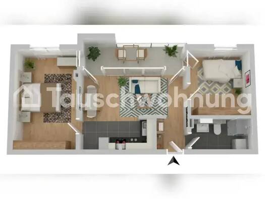 Wohnung zur Miete Tauschwohnung 850 € 2 Zimmer 60 m² 3. Geschoss Centrum Münster 48149