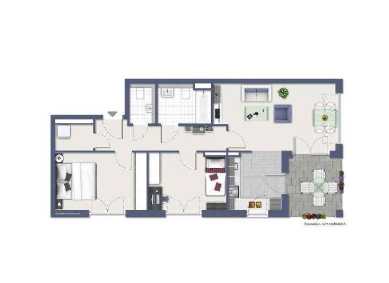 Wohnung zur Miete - Erstbezug 1.200 € 3 Zimmer 78,6 m² 1. Geschoss Frieda-Mager-Allee 9 Dransdorf Bonn 53121