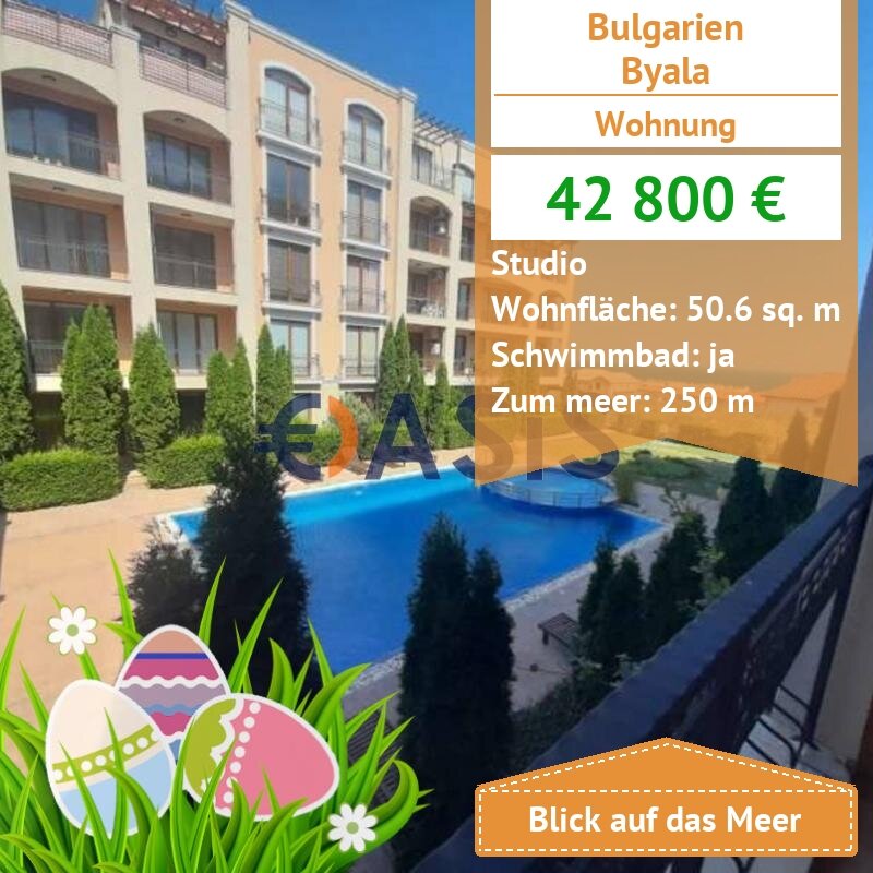 Apartment zum Kauf provisionsfrei 42.800 € 1 Zimmer 51 m²<br/>Wohnfläche 2.<br/>Geschoss ulica Han Krum 26 Byala 9101