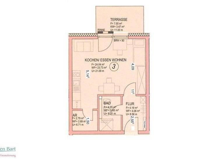 Studio zum Kauf 145.684 € 1 Zimmer 37,8 m² Zerf 54314
