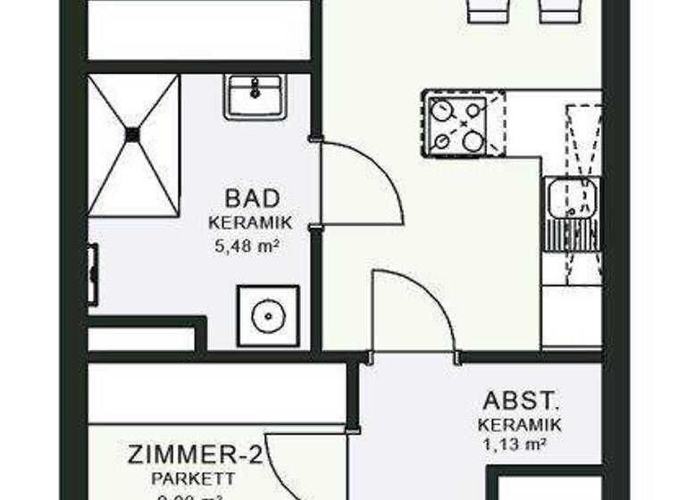 Wohnung zur Miete - Erstbezug 622 € 3 Zimmer 55,7 m² 2. Geschoss frei ab 01.06.2026 Fröhlichgasse 23-35 Jakomini Graz 8010