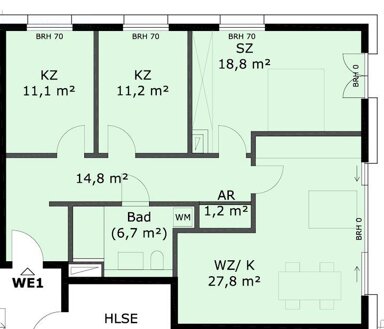 Wohnung zur Miete 1.470 € 4 Zimmer 98 m² 1. Geschoss frei ab sofort Borkheide 14822