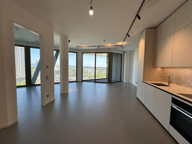 Wohnung zur Miete - Erstbezug 4.070 € 3 Zimmer 101,7 m² 20. Geschoss Innenstadt Frankfurt am Main 60315