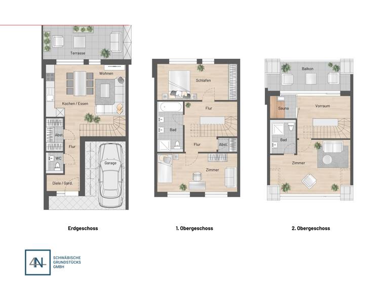 Reihenmittelhaus zum Kauf provisionsfrei 614.800 € 5,5 Zimmer 133 m² frei ab sofort Pforzheimer Straße 28-32 Friolzheim 71292