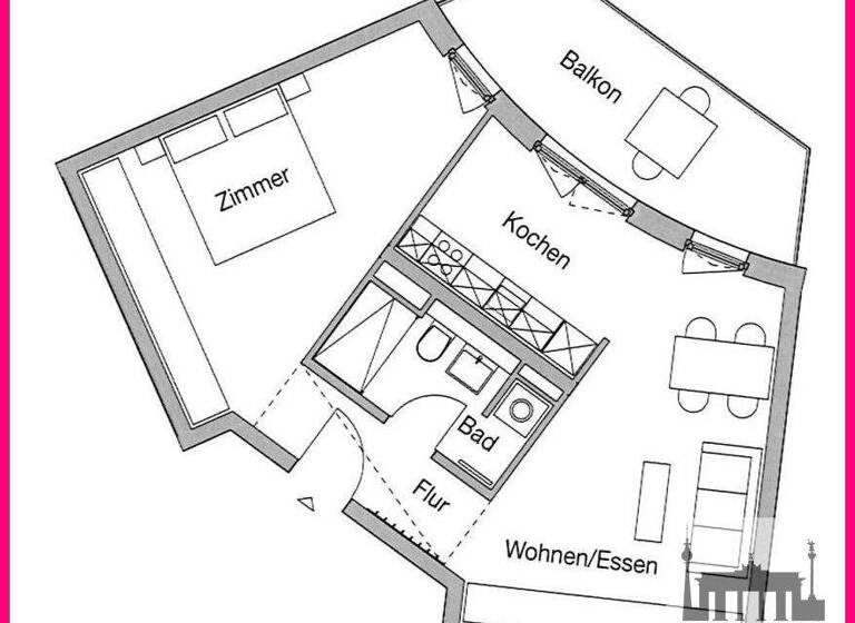 Wohnung zur Miete 1.260 € 2 Zimmer 64,6 m² 2. Geschoss Parkstrasse 8 Spandau Berlin 13585