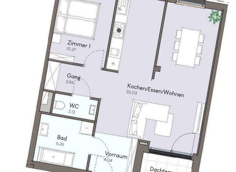 Terrassenwohnung zum Kauf - Erstbezug 293.550 € 2 Zimmer 61,6 m² 1. Geschoss Doktor Karl Renner-Platz Traiskirchen 2514