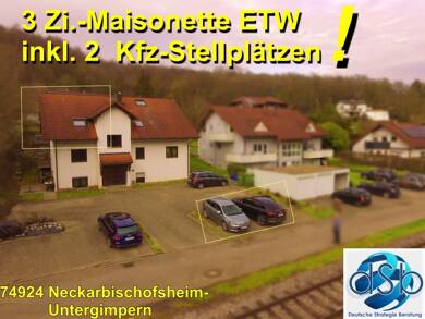 Wohnung zum Kauf 179.900 € 3 Zimmer 71,4 m² Dachgeschoss, 2. Geschoss Wiesentalweg 36 Untergimpern Neckarbischofsheim 74924
