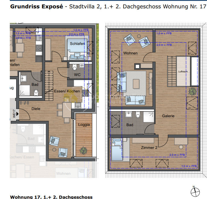 Maisonette zum Kauf provisionsfrei 966.700 € 4,5 Zimmer 112,6 m²<br/>Wohnfläche Hauptstraße 108-110 Heerstraße Stuttgart / Vaihingen 70563