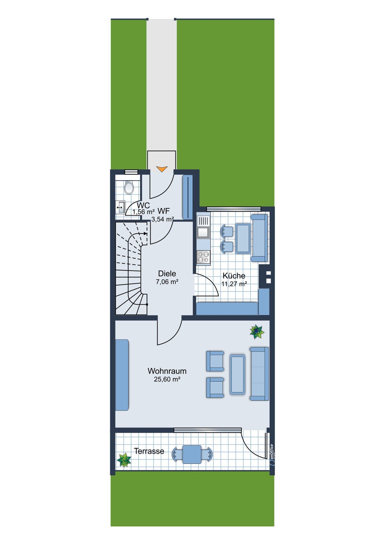 Reihenmittelhaus zum Kauf 389.000 € 98,8 m²<br/>Wohnfläche 191 m²<br/>Grundstück Industriegebiet Landshut 84030