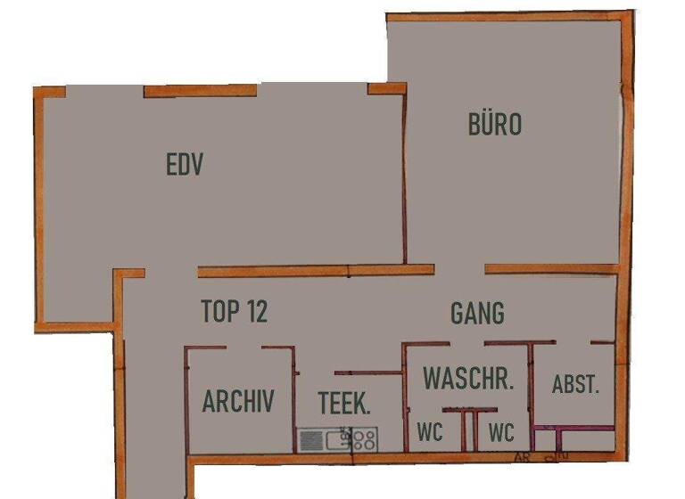 Büro zur Miete 1.097 € 3 Zimmer 110 m² Bürofläche Grawatschgasse Wien 1230